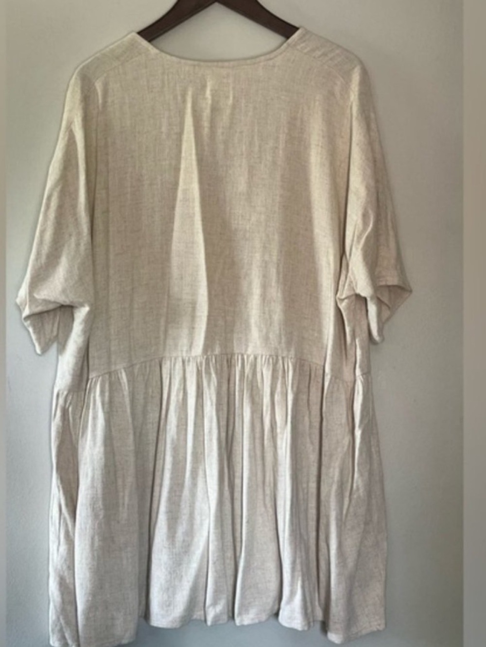 Princess Polly The Sandy Mini Dress Natural Lower Impact Size S/M - Picture 3 of 7